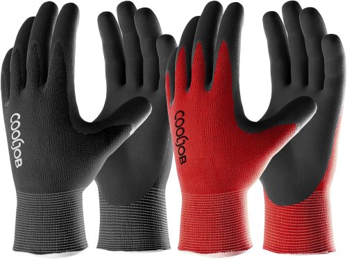 COOLJOB Men’s Gardening Gloves, 2 Pairs