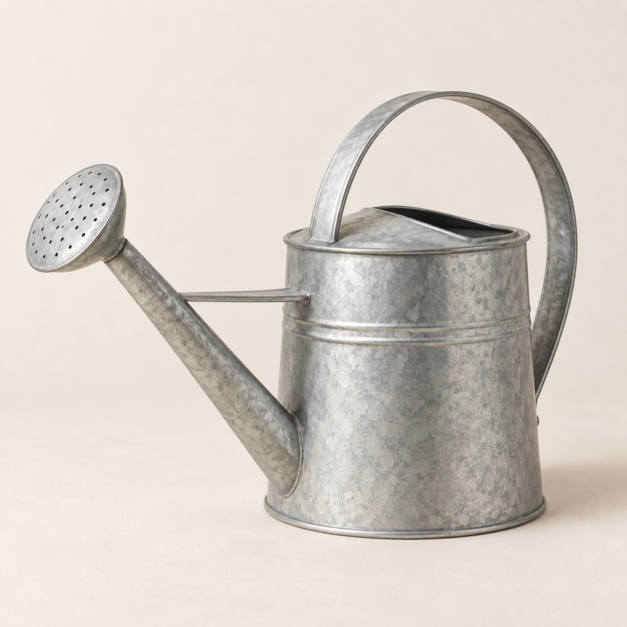 Metal watering can for home gardening